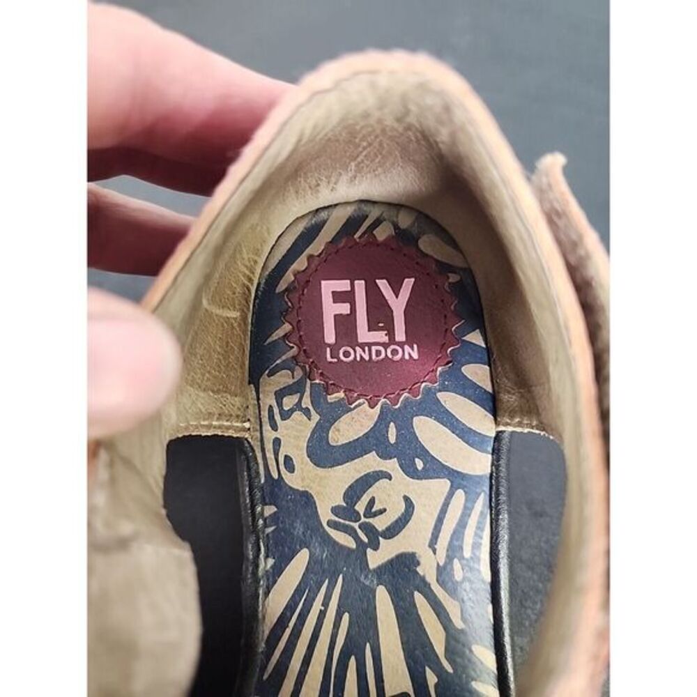 Fly London Red Wedge Strap Sandals Size 8-8.5 / 39 - Picture 9 of 10